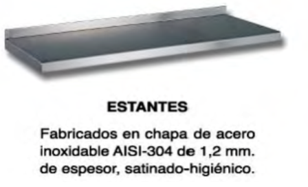 acero inoxidable calidad AISI 304